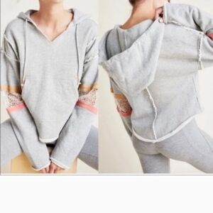 FP Movement by Free People Gray Hoodie with Pink and Orange Accents